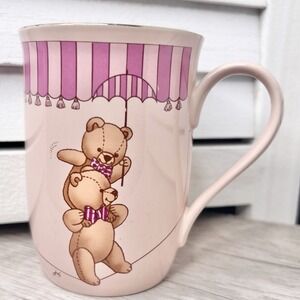 Vintage‎ Otagiri Japan Pink Teddy Bear Mug 1980s Gibson Greetings~Discontinued
